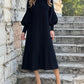 49% Rabatt🔥Elegantes Kleid mit Laternenärmeln in Volltonfarbe