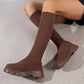 🔥HEISSER VERKAUF 40% RABATT🔥Trendige kniehohe Sockenstiefel für Damen aus Strick