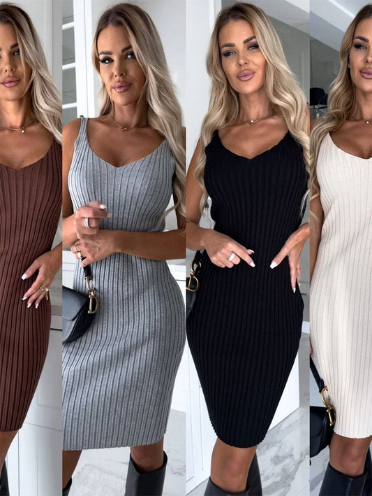 💕Set aus Strickpullover und Cami-Kleid