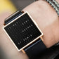 Qlocktwo W35 Unisex-Armbanduhr aus feinem Stahl