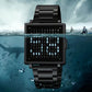 Qlocktwo W35 Unisex-Armbanduhr aus feinem Stahl