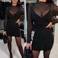 ✨Neu eingetroffen✨ Zweiteiliges Stretch-Kleid mit langen Ärmeln