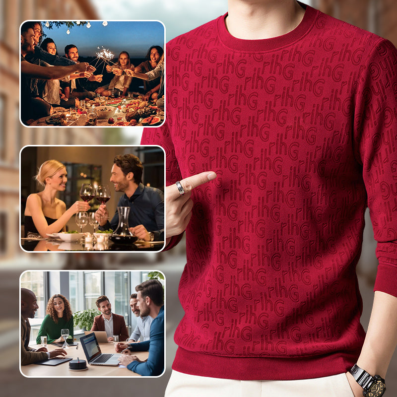 🍂Verdickter Jacquardpullover mit Rundhalsausschnitt für Herren