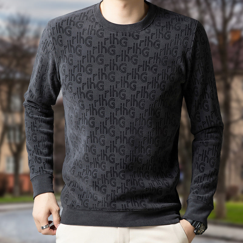 🍂Verdickter Jacquardpullover mit Rundhalsausschnitt für Herren