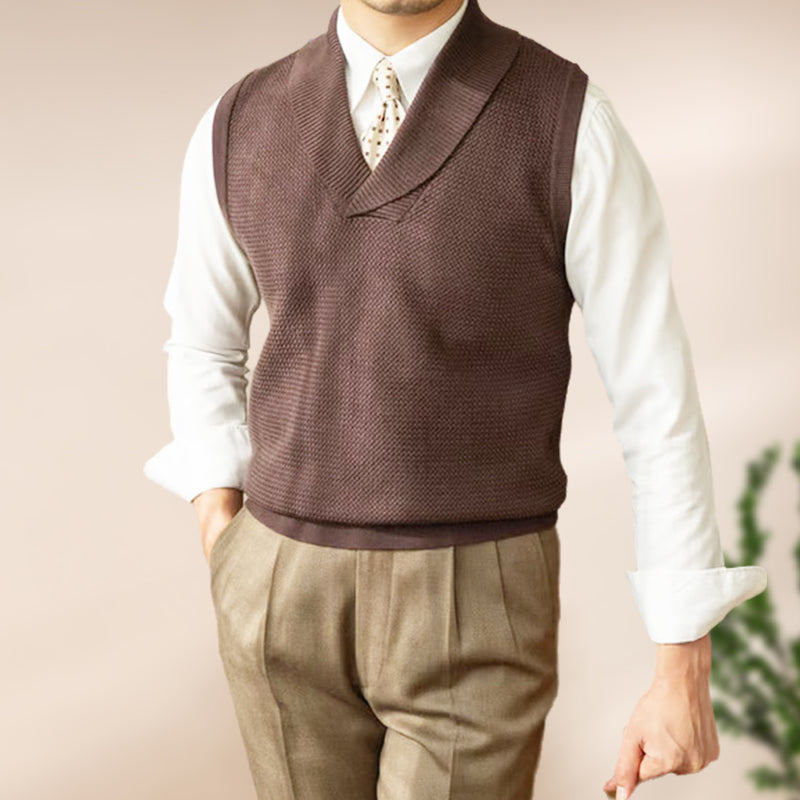 🎅Weihnachtsverkauf - 49 % RABATT🎅 Elegante Strickweste im Slim Fit für Herren