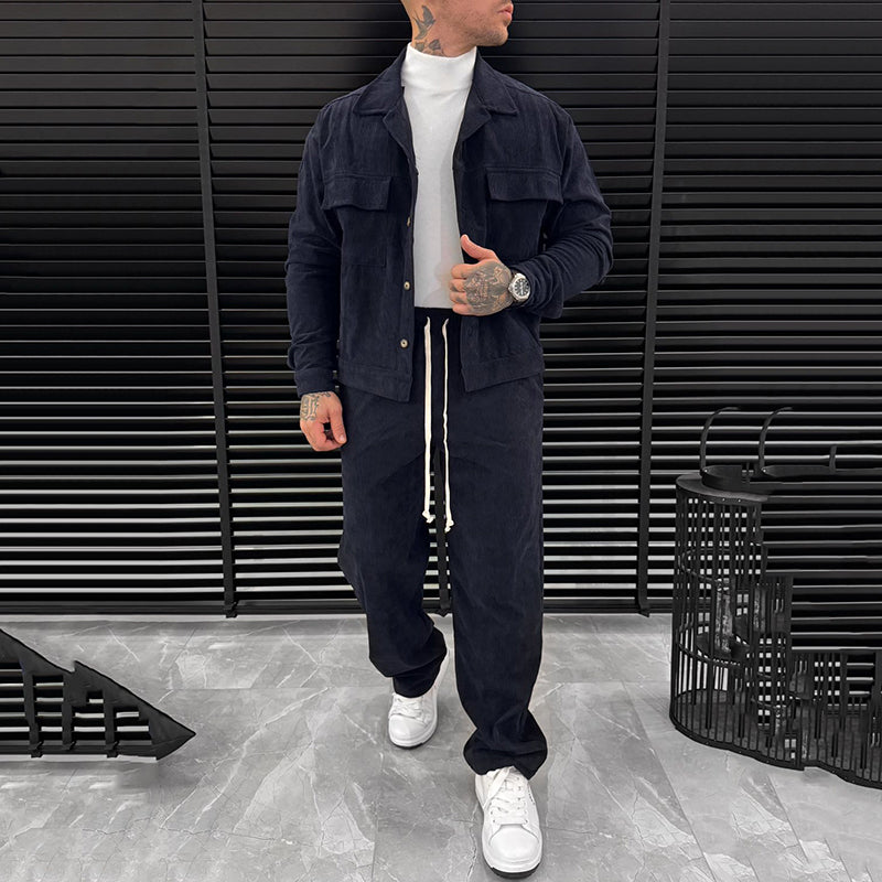 🌟Herren-Set aus Jacke und Hose aus Cord im Relaxed Fit