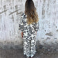 🎄Stilvolles bedrucktes Damenhemd mit Reversknopf und Hose mit weitem Bein (2-teiliges Set)