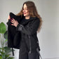 🧥✨Lederjacke mit Lammfellimitat für Frauen