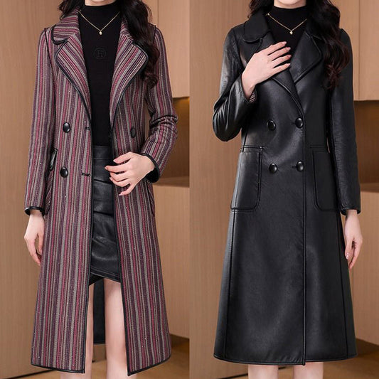 ✨Sonderverkauf 49% RABATT🔥Eleganter, wendbarer doppelseitiger Mantel für Damen