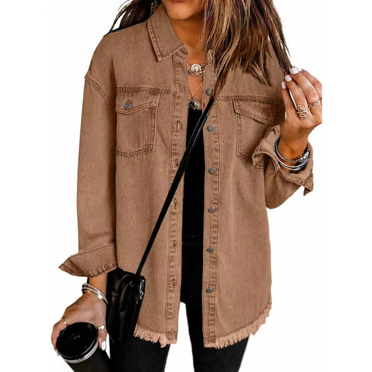🔥Zerrissene Jeansjacke mit Schnittkante für Damen
