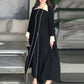 🎀Klassisches, einfarbiges, knöchellanges Kleid mit Revers für Damen