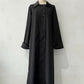 🎀Klassisches, einfarbiges, knöchellanges Kleid mit Revers für Damen