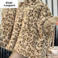 💖Damen-Kunstpelzjacke mit Leopardenmuster