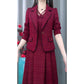 🛍️Modisches 2-teiliges Set aus Blazer und ärmellosem Kleid für Damen