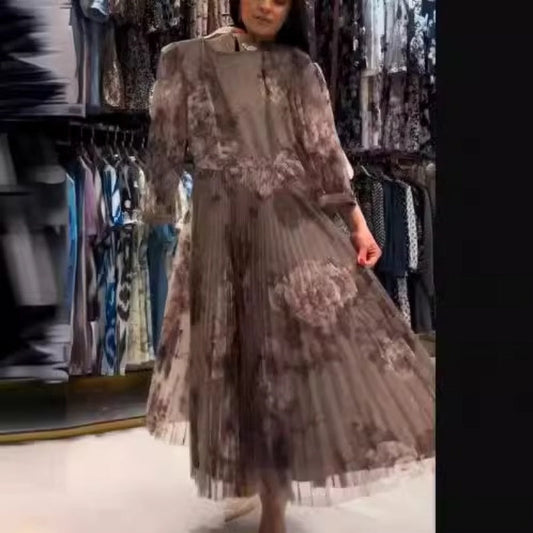 🔥NEUER ANGEBOT 2025 - 49% RABATT🔥Elegantes, plissiertes, atmungsaktives Damenkleid mit Gürtel
