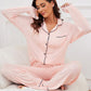 👚✨Langärmliges Pyjama-Set aus Modal für Damen mit Knopfleiste🎀