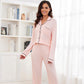 👚✨Langärmliges Pyjama-Set aus Modal für Damen mit Knopfleiste🎀