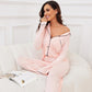 👚✨Langärmliges Pyjama-Set aus Modal für Damen mit Knopfleiste🎀