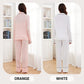 👚✨Langärmliges Pyjama-Set aus Modal für Damen mit Knopfleiste🎀