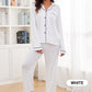 👚✨Langärmliges Pyjama-Set aus Modal für Damen mit Knopfleiste🎀