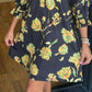 49% Rabatt!🔥Modisches Kleid mit Blumenmuster, Puffärmeln und Taillenband