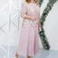 Maximal 49% Rabatt!🏆Kleid Set in großen Größen mit besticktem Überwurf