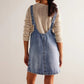 Modisches rückenfreies Denim-Kleid für Damen