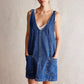 Modisches rückenfreies Denim-Kleid für Damen