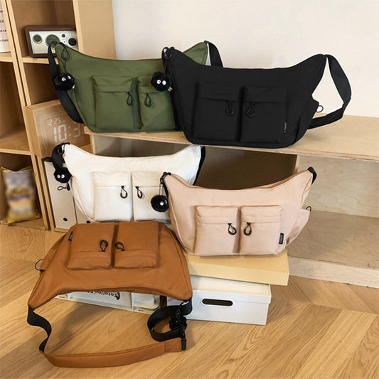 Messenger-Tasche aus Canvas mit großem Fassungsvermögen