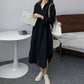 👗49% Rabatt💖 Einfarbiges, atmungsaktives Button-Down-Überkleid mit Revers