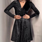 💫HEISSER VERKAUF💫 Elegantes Pailletten-Wickelkleid für Damen👗
