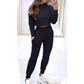 🔥Frühling Spezial 49% OFF🔥2-teiliges Set für Damen: Sweatshirt mit Stehkragen und Hose mit Bündchen