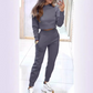 🔥Frühling Spezial 49% OFF🔥2-teiliges Set für Damen: Sweatshirt mit Stehkragen und Hose mit Bündchen