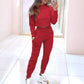 🔥Frühling Spezial 49% OFF🔥2-teiliges Set für Damen: Sweatshirt mit Stehkragen und Hose mit Bündchen