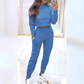 🔥Frühling Spezial 49% OFF🔥2-teiliges Set für Damen: Sweatshirt mit Stehkragen und Hose mit Bündchen