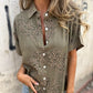 🌸NEUER SCHNÄPPCHEN🔥 Lässiges Button-Down-Shirt mit Print für Damen