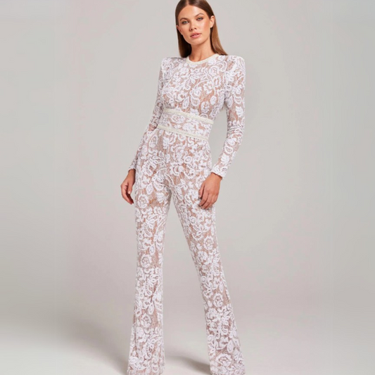 🔥Sexy Jumpsuit mit Spitzenprint für Damen