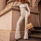 🔥Sexy Jumpsuit mit Spitzenprint für Damen