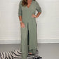 🌈HEISSER VERKAUF🌈 2-teiliges Set aus lockerem, langem Oberteil und Hose für Damen