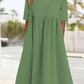 💝HEIßER VERKAUF💝Smocked Casual Cotton Kleid mit runden Necktasche für Frauen