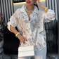 🌟 49% Rabatt - Bedrucktes Langarm-Button-Down-T-Shirt für Damen