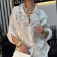 🌟 49% Rabatt - Bedrucktes Langarm-Button-Down-T-Shirt für Damen