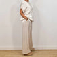 Damen Satin 2-teiliges Set: Kurzarm-Top und Hose【Kaufen Sie 2 versandkostenfrei】