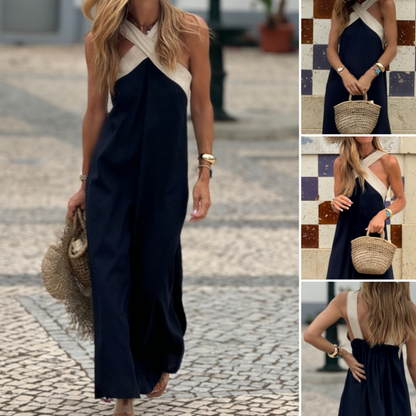 💕Frühjahr-Sommer Sonderangebot 49% Rabatt💕Damen ärmelloses Maxikleid mit Neckholder