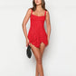 Ärmelloses Mini-Camisole-Kleid aus Spitze für Damen