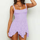 Ärmelloses Mini-Camisole-Kleid aus Spitze für Damen