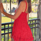 Ärmelloses Mini-Camisole-Kleid aus Spitze für Damen
