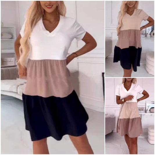 💖 Elegantes langes Damenkleid mit V-Ausschnitt