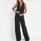 Zweiteiliges Damen-Set aus Leinenweste und weiten Hosen