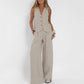 Zweiteiliges Damen-Set aus Leinenweste und weiten Hosen